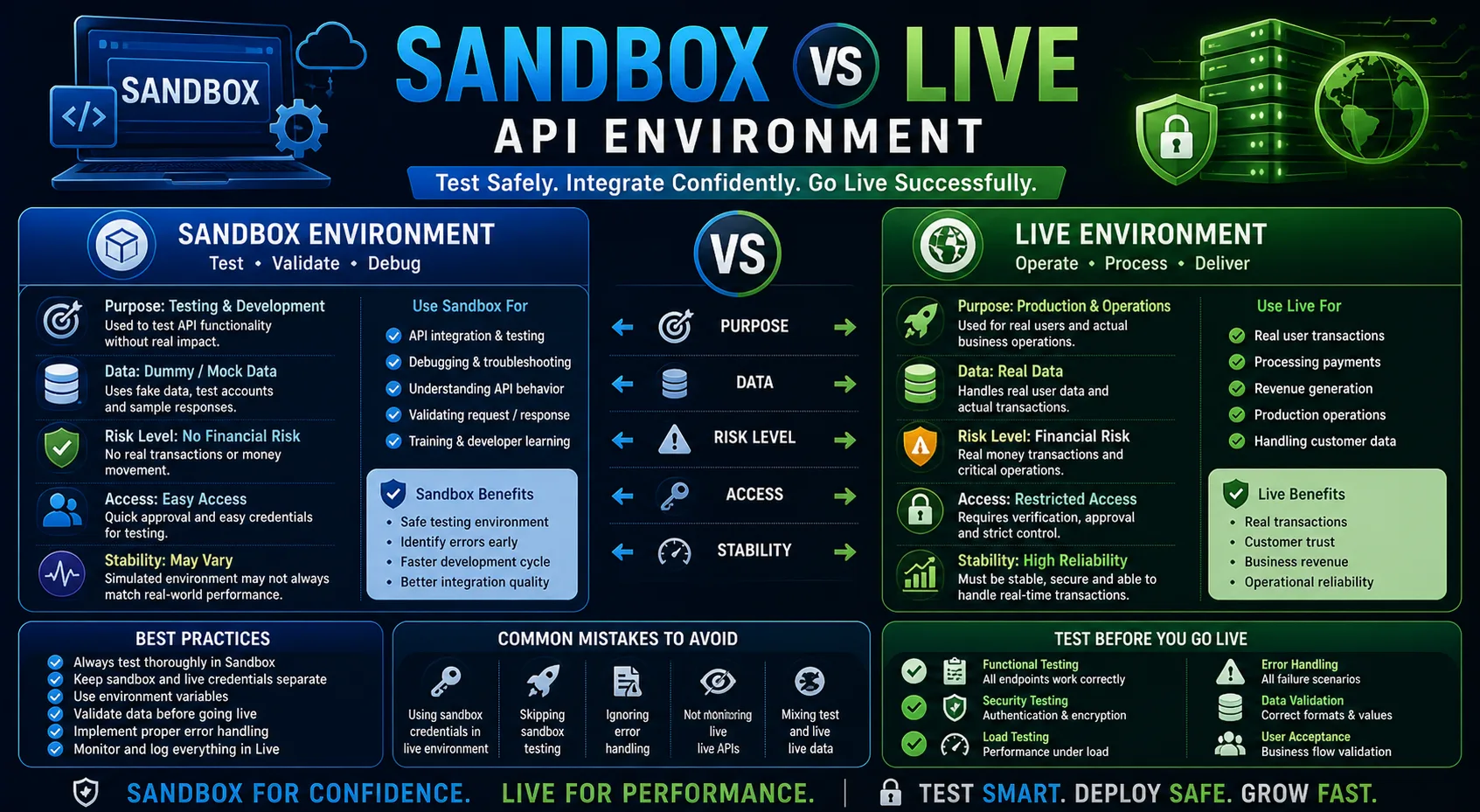 Sandbox vs Live API Environment: Key Differences and Use Cases (2026)