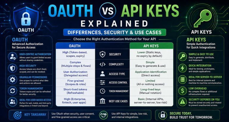 OAuth vs API Keys Explained: Differences, Security & Use Cases (2026)
